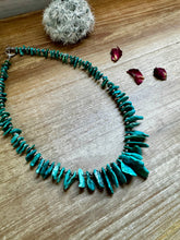 Load image into Gallery viewer, 18 inch AMERICAN turquoise with 3 mm sterling silver pearls