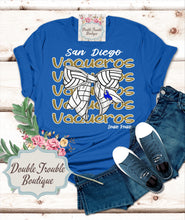 Load image into Gallery viewer, COQUETTE VOLLEYBALL BOW MASCOT SPIRIT TEE