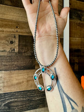Load image into Gallery viewer, Naja Pendant - sterling silver with kingman turquoise