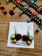 Load image into Gallery viewer, Multi Stone Squash blossom with matching earrings