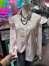 Load image into Gallery viewer, PINK PONY BUTTON UP