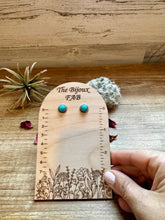 Load image into Gallery viewer, Kingman Turquoise Stud Earrings – Sterling Silver, Native Made, USA