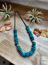Load image into Gallery viewer, 23-Inch Deep Blue Turquoise Necklace & Sterling Accents – Exclusive to The Bijoux FAB