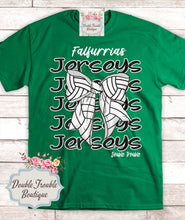 Load image into Gallery viewer, COQUETTE VOLLEYBALL BOW MASCOT SPIRIT TEE