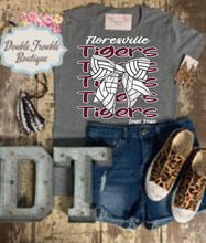 Load image into Gallery viewer, COQUETTE VOLLEYBALL BOW MASCOT SPIRIT TEE