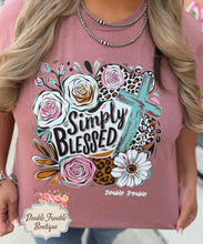 Load image into Gallery viewer, Simply Blessed Graphic Tee -Muave
