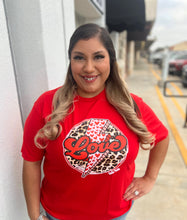 Load image into Gallery viewer, LOVE Graphic Tee- Red