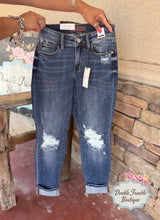 Load image into Gallery viewer, Georgia Judy Blue Boyfriend Denim