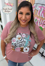 Load image into Gallery viewer, Simply Blessed Graphic Tee -Muave
