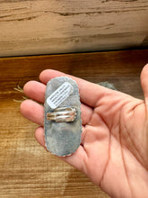 Load image into Gallery viewer, Big Ring - adjustable kingman turquoise ring and sterling silver