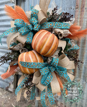 Load image into Gallery viewer, Rust Pumpkins Super Lux Wreath