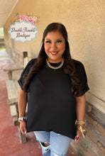 Load image into Gallery viewer, HARPER TOP CREW NECK BASIC -BLACK