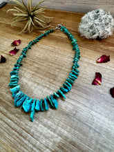 Load image into Gallery viewer, 18 inch AMERICAN turquoise with 3 mm sterling silver pearls