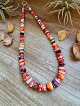 Load image into Gallery viewer, BE BOLD - 22-Inch Spiny Oyster & Wampum Statement Necklace with Sterling Silver Pearls