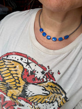 Load image into Gallery viewer, Sterling Silver & Spiny Oyster Choker with Lapis – Summer Necklace