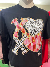 Load image into Gallery viewer, XOXO Painted Graphic Tee- Black