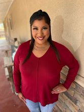 Load image into Gallery viewer, Butter Sweater -Wine