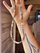 Load image into Gallery viewer, 17-Inch Sterling Silver Pearl & Spiny Oyster Necklace