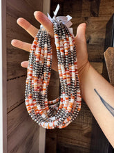 Load image into Gallery viewer, 17-Inch Sterling Silver Pearl & Spiny Oyster Necklace