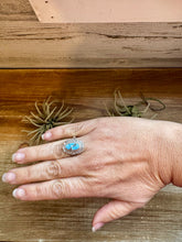 Load image into Gallery viewer, Golden Hills Turquoise Ring – Navajo Handmade by Virgil Chee, Size 9