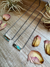 Load image into Gallery viewer, Sterling Silver Bar Necklace with #8 Turquoise