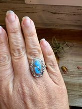 Load image into Gallery viewer, Golden Hills Turquoise Ring – Navajo Handmade by Virgil Chee, Size 9