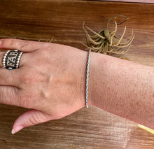 Load image into Gallery viewer, Sterling Silver Rope Bangle Bracelet