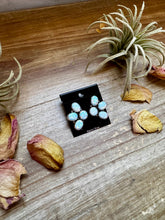 Load image into Gallery viewer, White Opal Half-Cluster Stud Earrings – Sterling Silver, Handmade in the USA