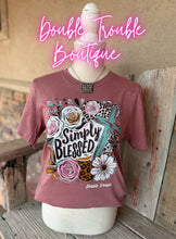Load image into Gallery viewer, Simply Blessed Graphic Tee -Muave