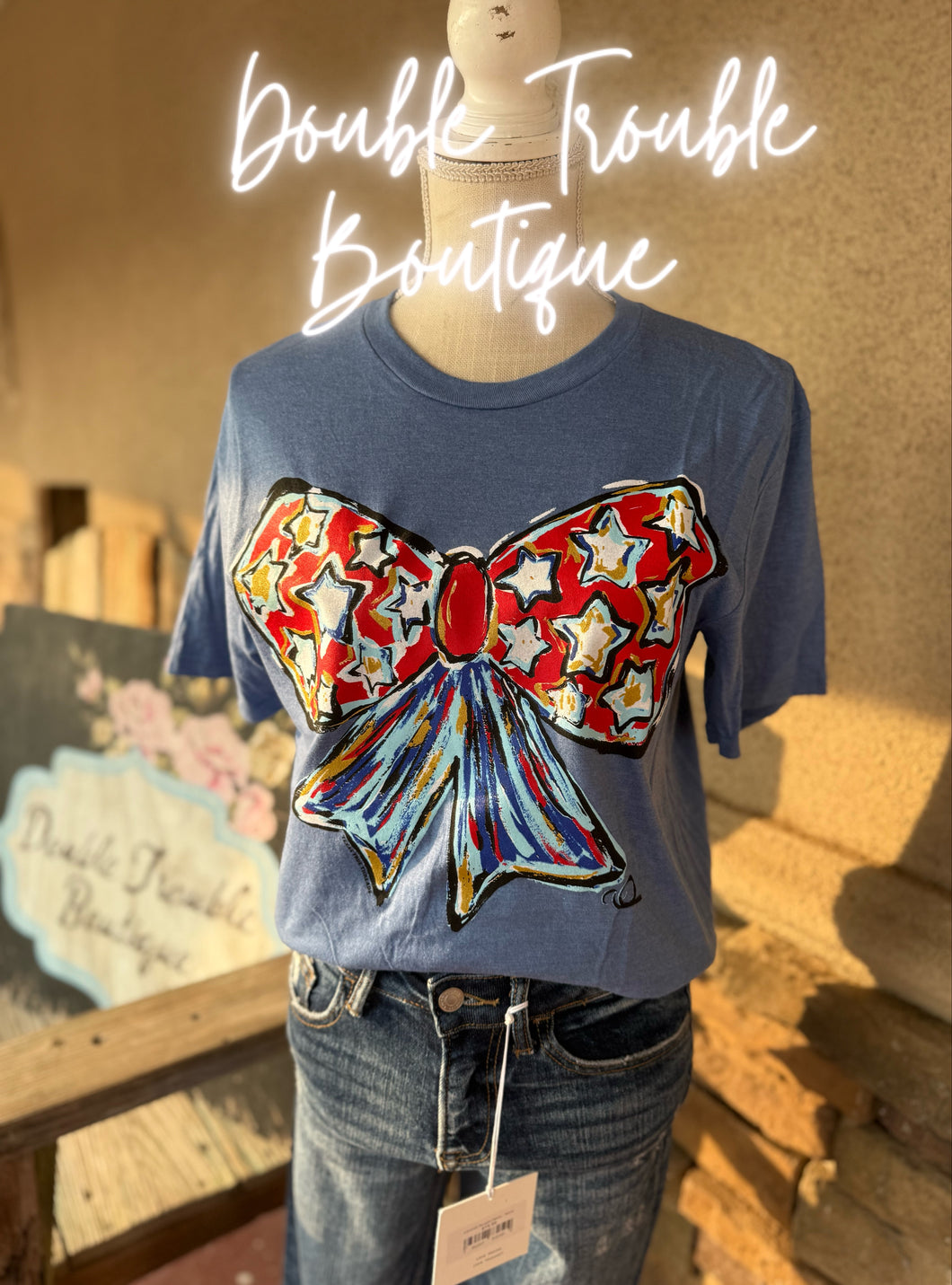 Callie Ann Patriotic Bow Tee