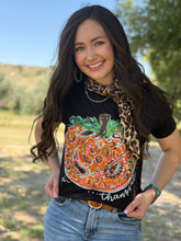Load image into Gallery viewer, CALLIE ANN STELTER THANKFUL PUMPKIN VNECK TEE
