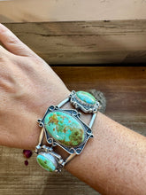 Load image into Gallery viewer, Cuff - Sterling silver Cuff Bracelet with Sonoran turquoise
