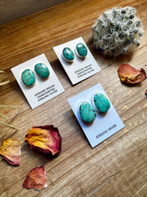 Load image into Gallery viewer, Stud Earrings - Turquoise oval stud earrings
