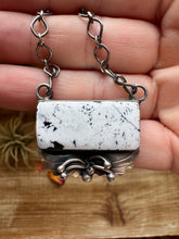 Load image into Gallery viewer, Bar Necklace - White Buffalo &amp; Sterling Silver
