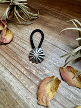 Load image into Gallery viewer, Sterling Silver Hair Tie – Small Stamped Concho
