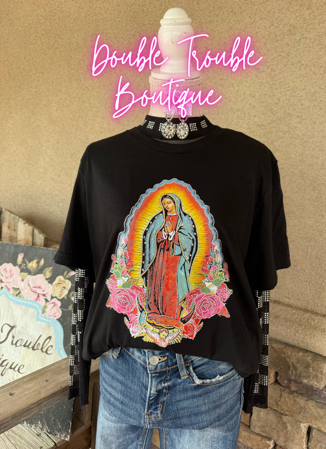 MARY MOTHER OF GOD BLING TEE
