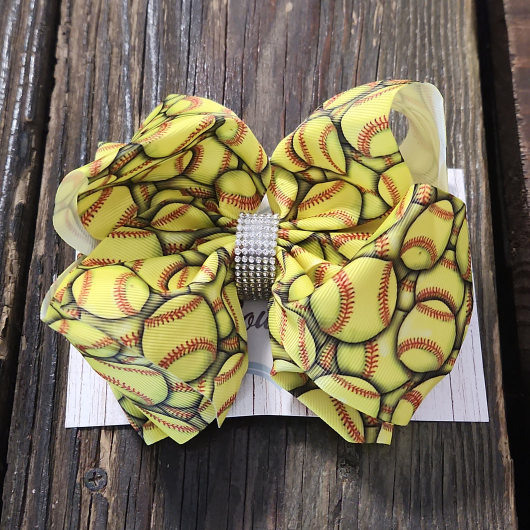 SOFTBALL DOUBLE STACKED BOW