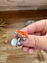 Load image into Gallery viewer, Ring - Size 7 -Red Spiny &amp; Sterling Silver
