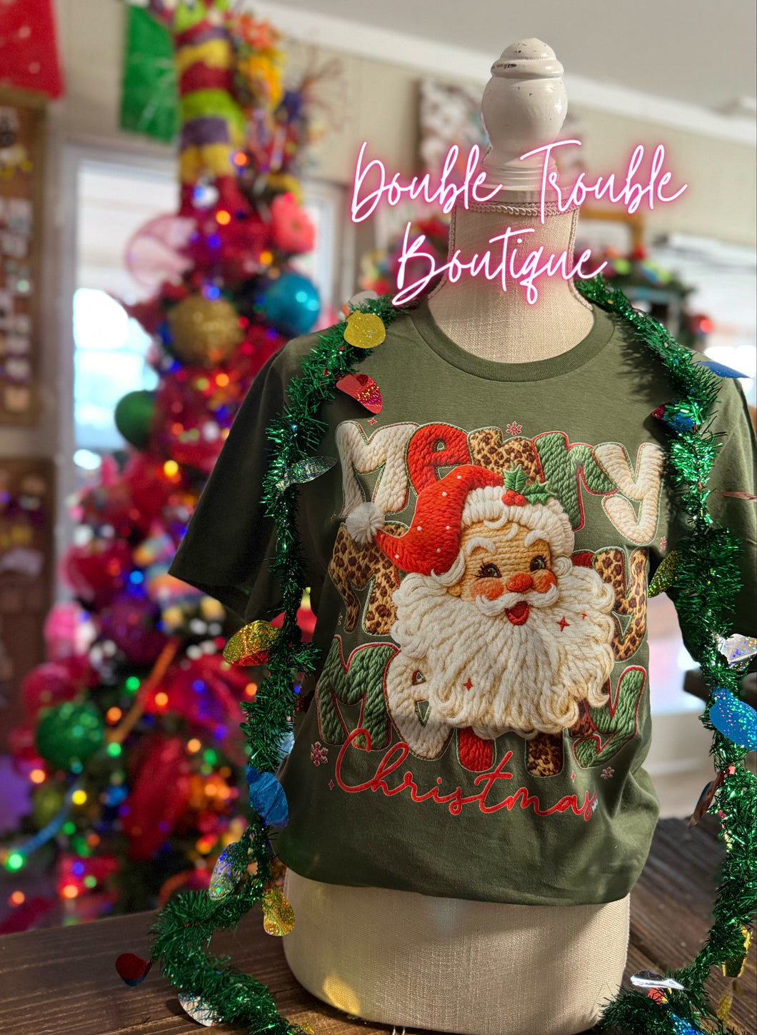 MERRY CHRISTMAS CROCHET TEE