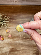 Load image into Gallery viewer, Small Ring - Size 8 1/2 - Ribbon Turquoise &amp; Sterling Silver
