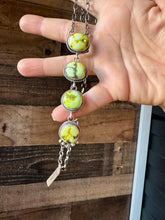 Load image into Gallery viewer, 4 Stones Palomino turquoise necklace lariat
