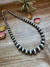 Load image into Gallery viewer, 20 1/2 inch 8 to 14 mm Sterling Silver Pearls Necklace
