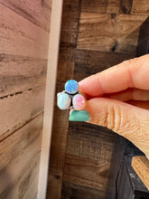 Load image into Gallery viewer, Adjustable Opal Ring – White, Blue &amp; Pink Opal in Sterling Silver
