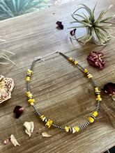 Load image into Gallery viewer, 3 mm Sterling silver pearls chokers with yellow amber
