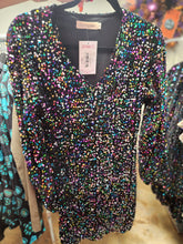 Load image into Gallery viewer, CHROMATIC CHARM SEQUIN DRESS
