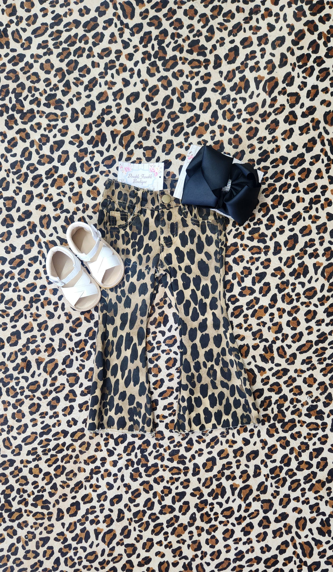 LEXI LEOPARD KID'S FLARES