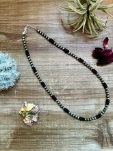 Load image into Gallery viewer, 18 Inch 5 mm Sterling Silver Pearls necklace with Black Onyx
