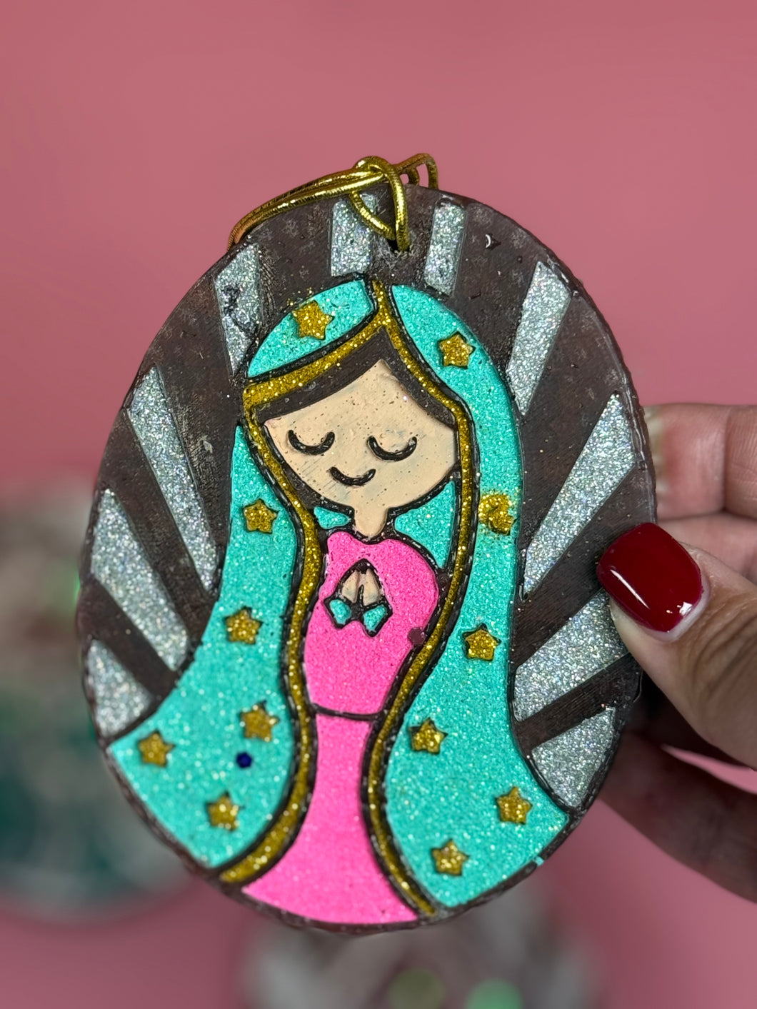 Our Lady Car Freshener -Brown