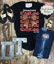 Load image into Gallery viewer, COQUETTE FOOTBALL BOW MASCOT SPIRIT TEE
