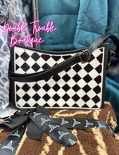 Load image into Gallery viewer, CHECKER LEATHER PURSE- CROSSBODY
